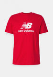 Camiseta Essentials Stacked Logo Cotton Roja