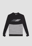 SUDADERA REGULAR FIT DE ALGODÓN MIXTO CON LOGOTIPO DE GOMA ESTAMPADO