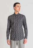 CAMISA SLIM FIT «NAPOLI» DE ALGODÓN SUAVE ESTAMPADO