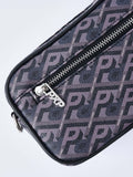 Graphic Gauze Shoulder Bag - BlacK