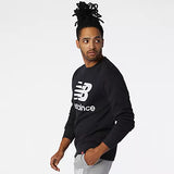 Top NB Essentials Stacked Logo Crew BLACK