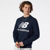 Top NB Essentials Stacked Logo Crew NAVY