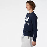 Top NB Essentials Stacked Logo Crew NAVY