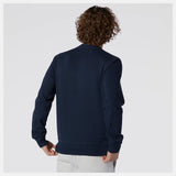 Top NB Essentials Stacked Logo Crew NAVY