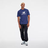 Camiseta Essentials Stacked Logo Cotton Azul