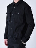 Sobrecamisa básica con bolsillos - Negro