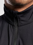GYM KING SPORT RACE 1/4 ZIP FUNNEL NECK - BLACK