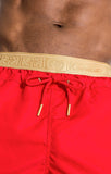 RED RIVIERA SWIM SHORTS