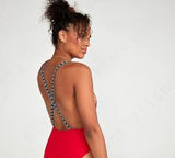 Traje de baño Gym King para mujer Sylvia con cinta | rojo