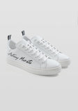 SNEAKER  SCREEN IN PELLE BLANCO