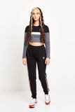 TAPED CUT AND SEW JOGGERS STEEL/BLACK