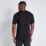 11 Degrees Colour Block Taped Piping T-Shirt - Black/White