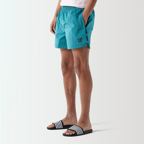 Micro Taped Swim Shorts - Kingfisher