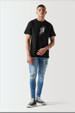 SKINNY SUSTAINABLE DISTRESSED JEANS - MID WASH