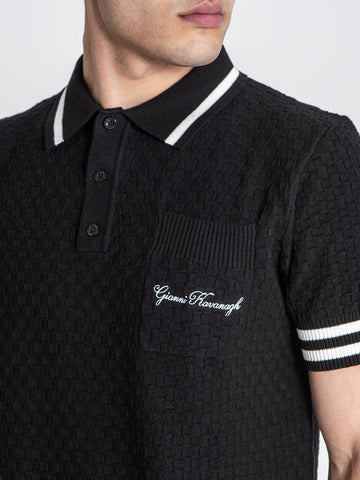 POLO DE PUNTO NEGRO IDENTITY