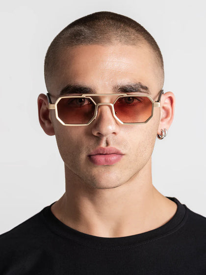 GAFAS DE SOL DORADO METAL