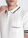 POLO DE PUNTO BLANCO IDENTITY