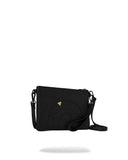 BLACKED OUT EMBOSSED GOLD TOOTH CROSSOVER CLUTCH