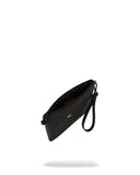 BLACKED OUT EMBOSSED GOLD TOOTH CROSSOVER CLUTCH