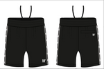 COLOUR BLOCK TAPED SWEAT SHORTS SKINNY FIT - BLACK / WHITE