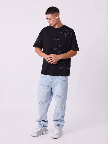 CAMISETA GLITTER  2511018_BK