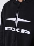 SUDADERA CON CAPUCHA CON CREMALLERA ESSENTIALS  2534000_BK_
