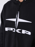 SUDADERA CON CAPUCHA CON CREMALLERA ESSENTIALS  2534000_BK_
