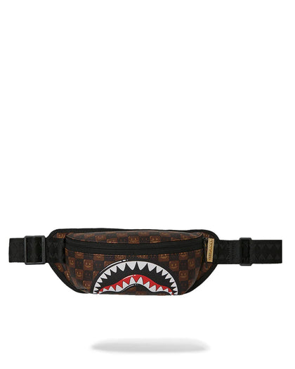 SHARKS IN PARIS WTF BUBBLE BROWN CHECK CROSSBODY