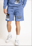 VARSITY GRAPHIC SWEAT SHORTS - SHADOW BLUE