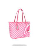 PINK NEW CHECK FACES TOTE