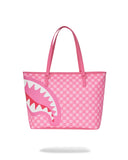 PINK NEW CHECK FACES TOTE