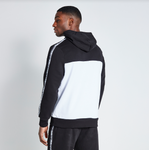 DOUBLE TAPED HOODIE - BLACK / WHITE