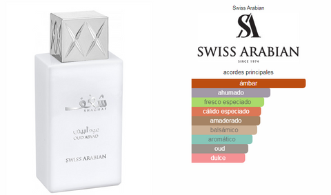 Shaghaf Oud Abyad Swiss Arabian para Hombres y Mujeres 75ML