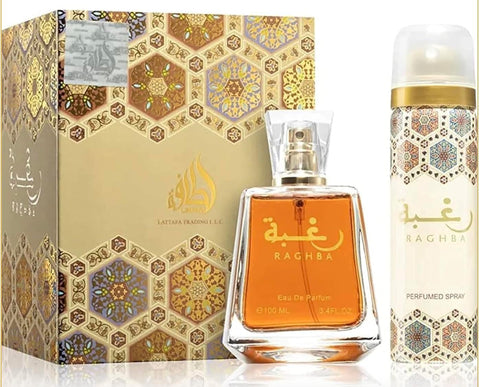 Perfume Raghba LATTAFA Eau de Parfum 100 ml + Desodorante Unisex