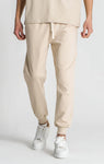 Beige Laced Loose Joggers GKM005073