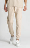 Beige Laced Loose Joggers GKM005073