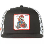 Gorra trucker plana negra y blanca Mario Kart CASF JU1 Super Mario Bros. de Capslab