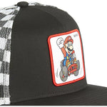 Gorra trucker plana negra y blanca Mario Kart CASF JU1 Super Mario Bros. de Capslab