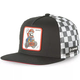 Gorra trucker plana negra y blanca Mario Kart CASF JU1 Super Mario Bros. de Capslab