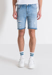 DENIM SHORTS OZZY SKINNY FIT IN BLUE DENIM