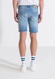 DENIM SHORTS OZZY SKINNY FIT IN BLUE DENIM