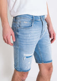 DENIM SHORTS OZZY SKINNY FIT IN BLUE DENIM