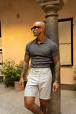 PORTOFINO RIBBED POLO - SLATE