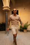 RAVELLO TAILORED SHORTS - BEIGE