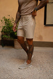 RAVELLO TAILORED SHORTS - BEIGE