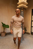 RAVELLO TAILORED SHORTS - BEIGE