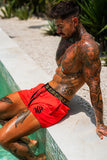 ICON SWIM SHORTS - RED