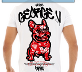 Camiseta Avenue George V Paris blanca French Bulldog