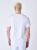 Camiseta clásica Rayas bordadas en los hombros - Blanco