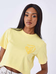 Camiseta corazón del Project X Paris - Amarillo